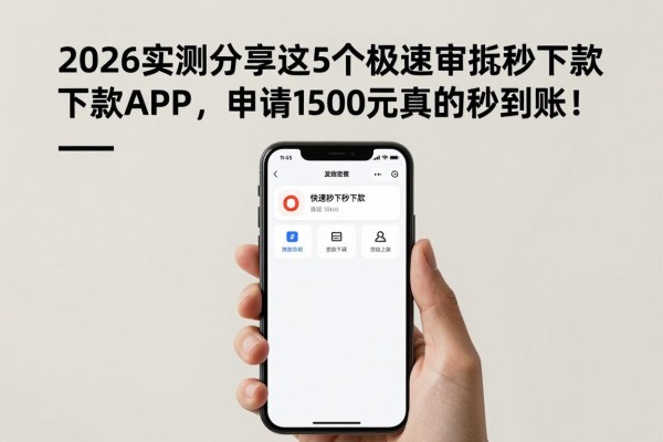 2026实测分享:这5个极速审批秒下款的APP,申请1500元真的秒到账!