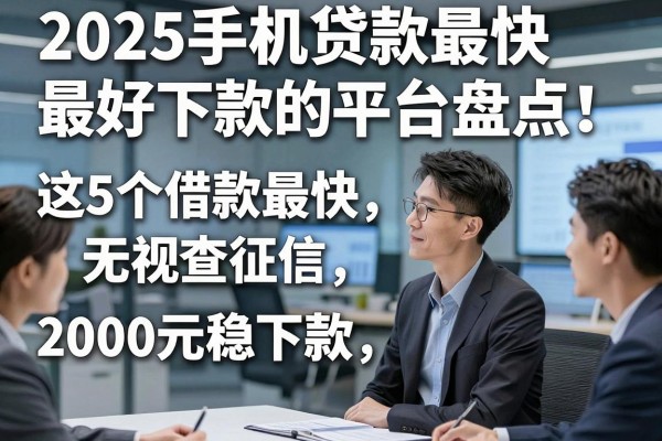 2025手机贷款最快最好下款的平台盘点!这5个借款最快无视查征信,2000元稳下款