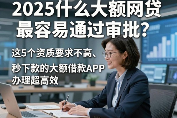2025什么大额网贷最容易通过审批?这5个资质要求不高、秒下款的大额借款APP办理超高效