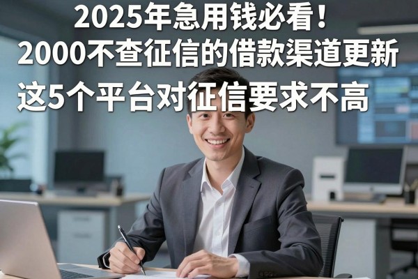 2025年急用钱必看!2000不查征信的借款渠道更新,这5个平台对征信要求不高