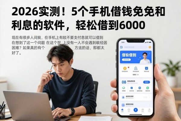 2026实测!5个手机借钱免利息的软件,轻松借到6000