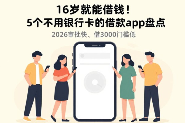16岁就能借钱！5个不用银行卡的借款app盘点，2026审批快、借3000门槛低