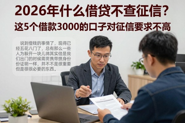2026年什么借贷不查征信?这5个借款3000的口子对征信要求不高!