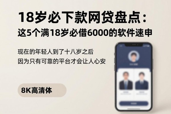 18岁必下款网贷盘点:这5个满18岁必借6000的软件速申