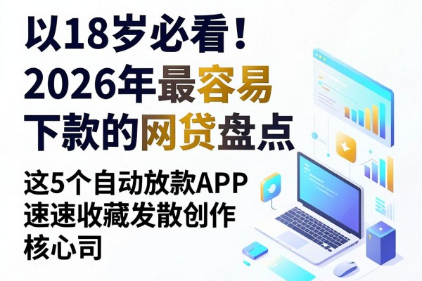18岁必看！2026年最容易下款的网贷盘点，这5个自动放款APP速速收藏