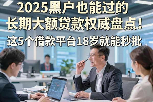 2025黑户也能过的长期大额贷款权威盘点!这5个借款平台18岁就能秒批