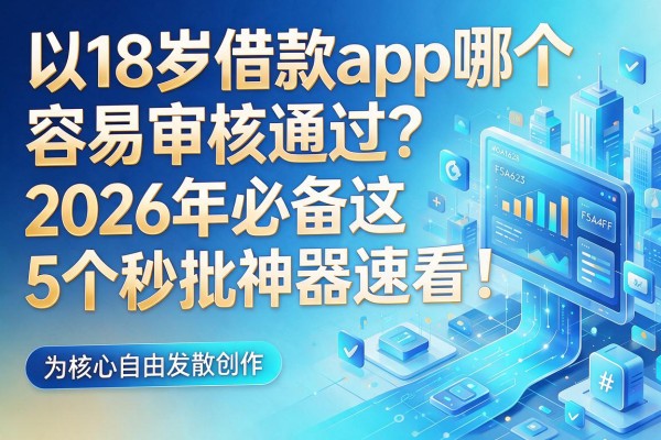 18岁借款app哪个容易审核通过？2026年必备这5个秒批神器速看！