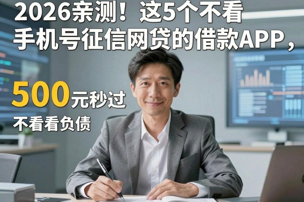 2026亲测！这5个不看手机号征信网贷的借款APP，500元秒过不看负债