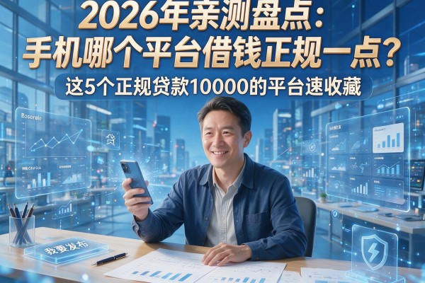 2026年亲测盘点：手机哪个平台借钱正规一点？这5个正规贷款10000的平台速收藏！