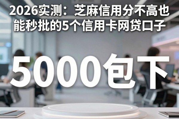 2026实测:芝麻信用分不高也能秒批的5个信用卡网贷口子,5000包下