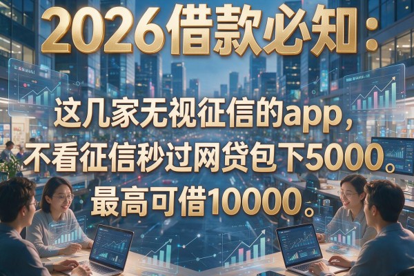 2026借款必知：这几家无视征信的app，不看征信秒过网贷包下5000，最高可借10000