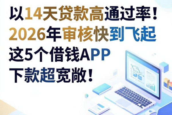 14天贷款高通过率!2026年审核快到飞起,这5个借钱APP下款超宽敞!