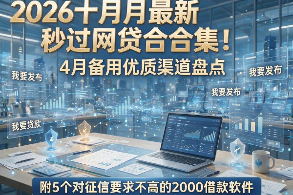 2026十月最新秒过网贷合集！4月备用优质渠道盘点，附5个对征信要求不高的2000借款软件