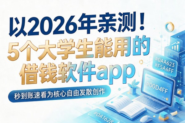 2026年亲测！5个大学生能用的借钱软件app，秒到账速看