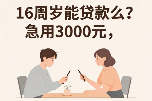 16周岁能贷款么?急用3000元这5个口子16岁也能借