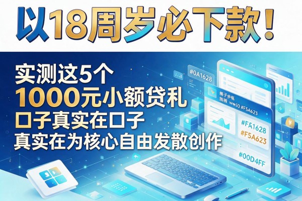 18周岁必下款！实测这5个1000元小额贷款口子真实在
