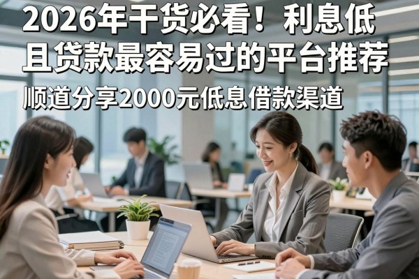 2026年干货必看！利息低且贷款最容易过的平台推荐，顺道分享2000元低息借款渠道