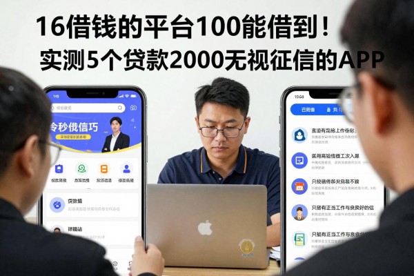 16借钱的平台100能借到!2026急用钱秒批技巧,实测5个贷款2000无视征信的APP