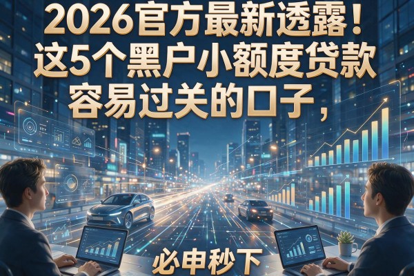 2026官方最新透露!这5个黑户小额度贷款容易过关的口子,必申秒下