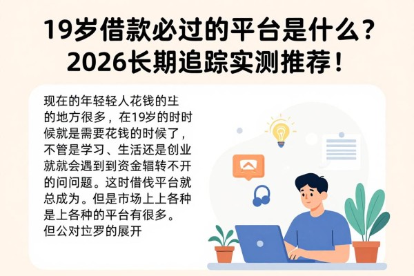 19岁借款必过的平台是什么？2026长期追踪实测推荐！