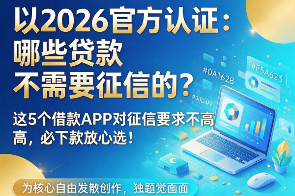 2026官方认证：哪些贷款不需要征信的？这5个借款APP对征信要求不高，必下款放心选！