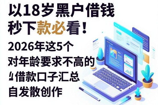 18岁黑户借钱秒下款必看!2026年这5个对年龄要求不高的借款口子汇总