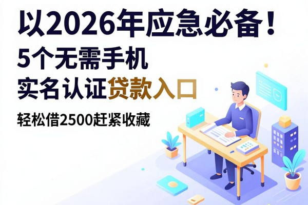 2026年应急必备!5个无需手机实名认证贷款入口,轻松借2500赶紧收藏