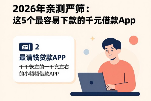 2026年亲测严筛：这5个最容易下款的千元借款app，急用钱必看！