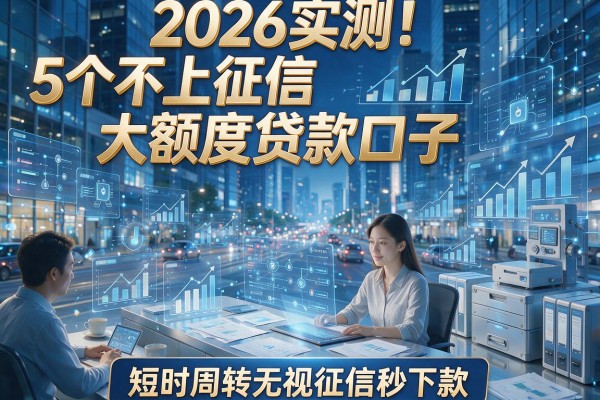 2026实测！5个不上征信大额度贷款口子，短时周转无视征信秒下款