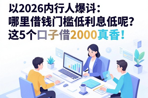 2026内行人爆料:哪里借钱门槛低利息低呢?这5个口子借2000真香!