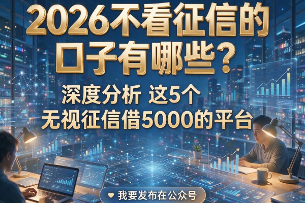 2026不看征信的口子有哪些？深度分析这5个无视征信借5000的平台！
