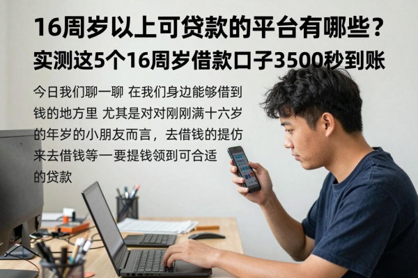 16周岁以上可贷款的平台有哪些？实测这5个16周岁借款口子3500秒到账