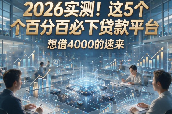 2026实测！这5个百分百必下贷款平台，想借4000的速来