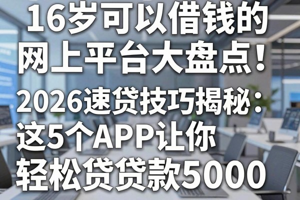 16岁可以借钱的网上平台大盘点!2026速贷技巧揭秘:这5个APP让你轻松贷款5000