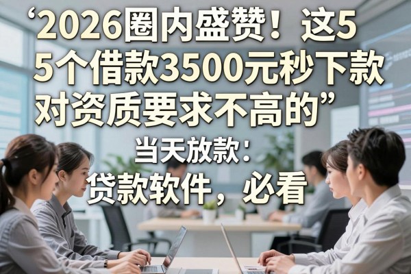 2026圈内盛赞!这5个借款3500元秒下款、对资质要求不高的当天放款的贷款软件,必看!