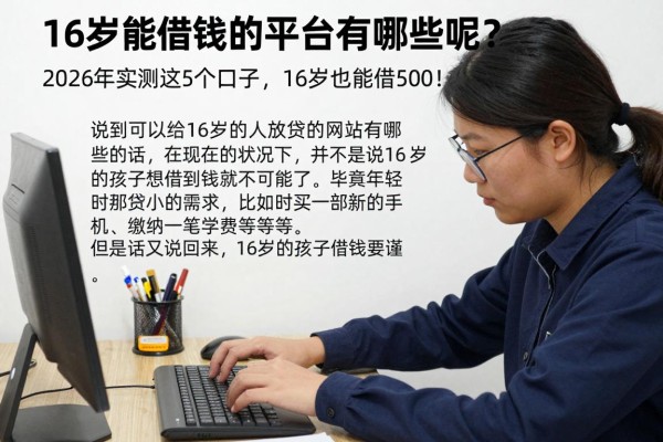16岁能借钱的平台有哪些呢？2026年实测这5个口子，16岁也能借500！