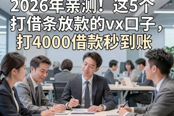 2026年亲测!这5个打借条放款的vx口子,打4000借款秒到账