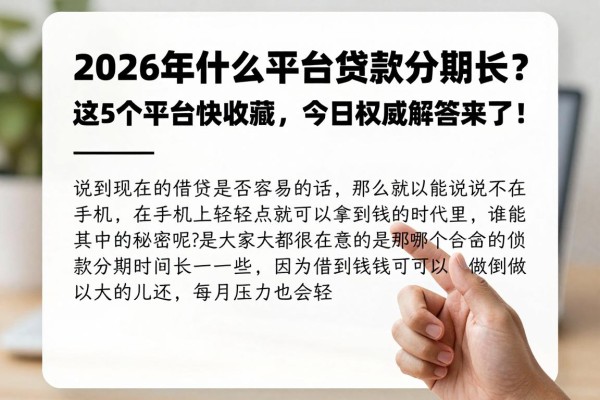 2026年什么平台贷款分期长？这5个平台快收藏，今日权威解答来了！