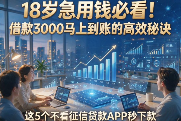 18岁急用钱必看！借款3000马上到账的高效秘诀，这5个不看征信贷款APP秒下款