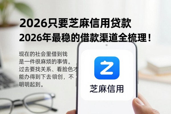 2026只要芝麻信用贷款,2026年最稳的借款渠道全梳理!