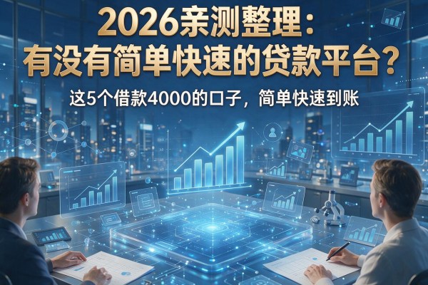 2026亲测整理：有没有简单快速的贷款平台？这5个借款4000的口子，简单快速到账！