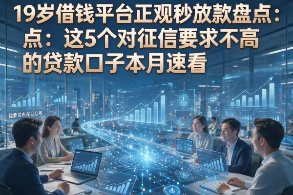 19岁借钱平台正规秒放款盘点：这5个对征信要求不高的贷款口子本月速看