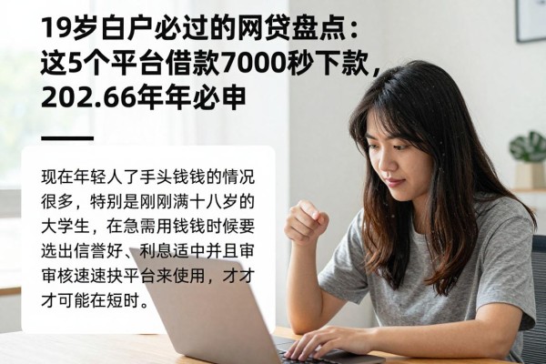 19岁白户必过的网贷盘点:这5个平台借款7000秒下款,2026年必申