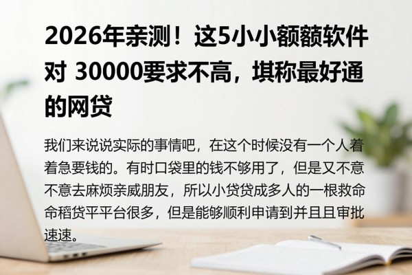 2026年亲测!这5个小额借款软件对30000要求不高,堪称最好通过的网贷