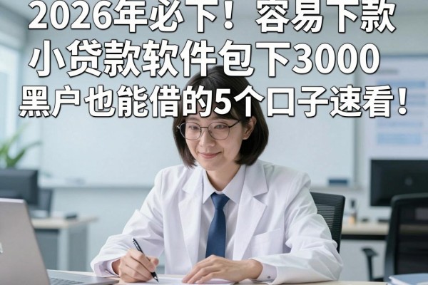 2026年必下!容易下款小贷款软件包下3000,黑户也能借的5个口子速看!