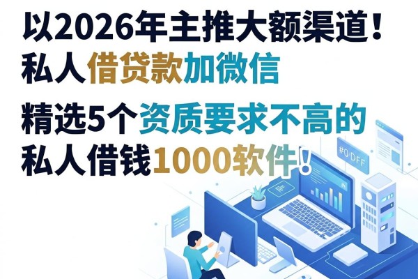 2026年主推大额渠道！私人借贷款加微信，精选5个资质要求不高的私人借钱1000软件