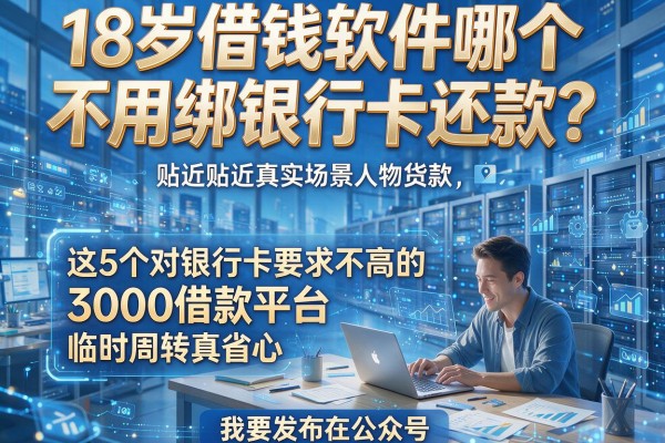 18岁借钱软件哪个不用绑银行卡还款？这5个对银行卡要求不高的3000借款平台，临时周转真省心