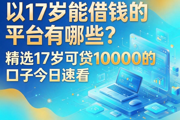 17岁能借钱的平台有哪些？精选17岁可贷10000的口子今日速看