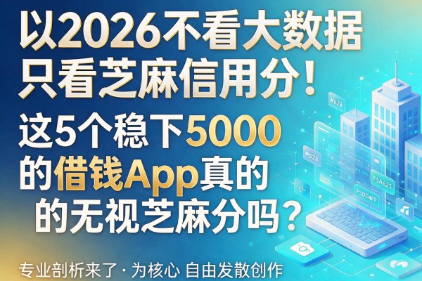 2026不看大数据只看芝麻信用分！这5个稳下5000的借钱App真的无视芝麻分吗？专业剖析来了
