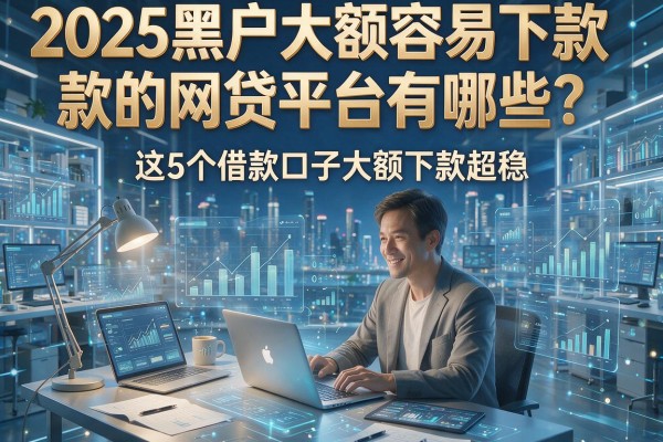 2025黑户大额容易下款的网贷平台有哪些?这5个借款口子大额下款超稳!